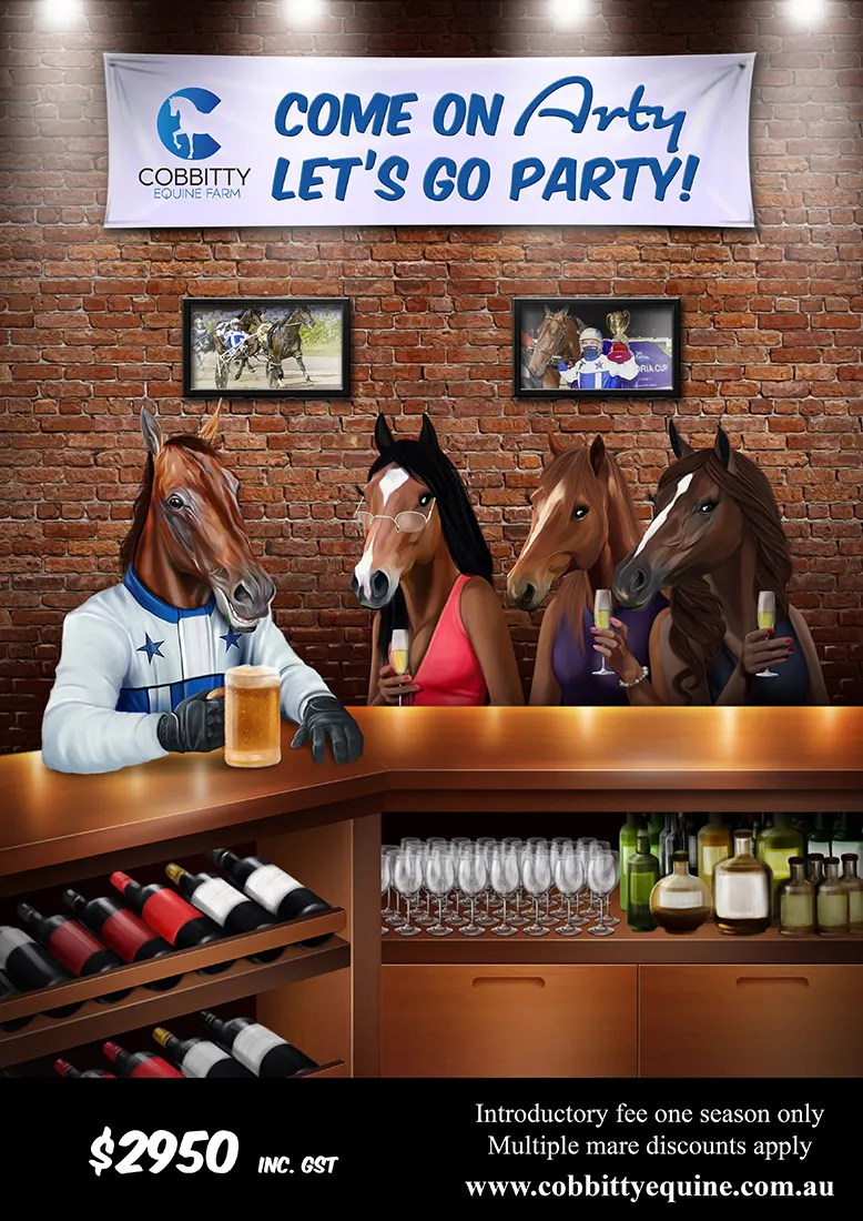 Four horses in a bar