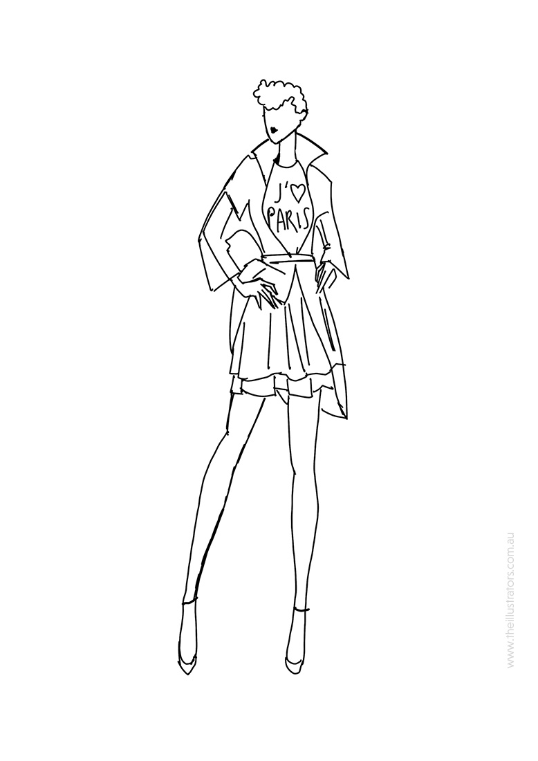 Dior Fashion illustration Fall 21 collection