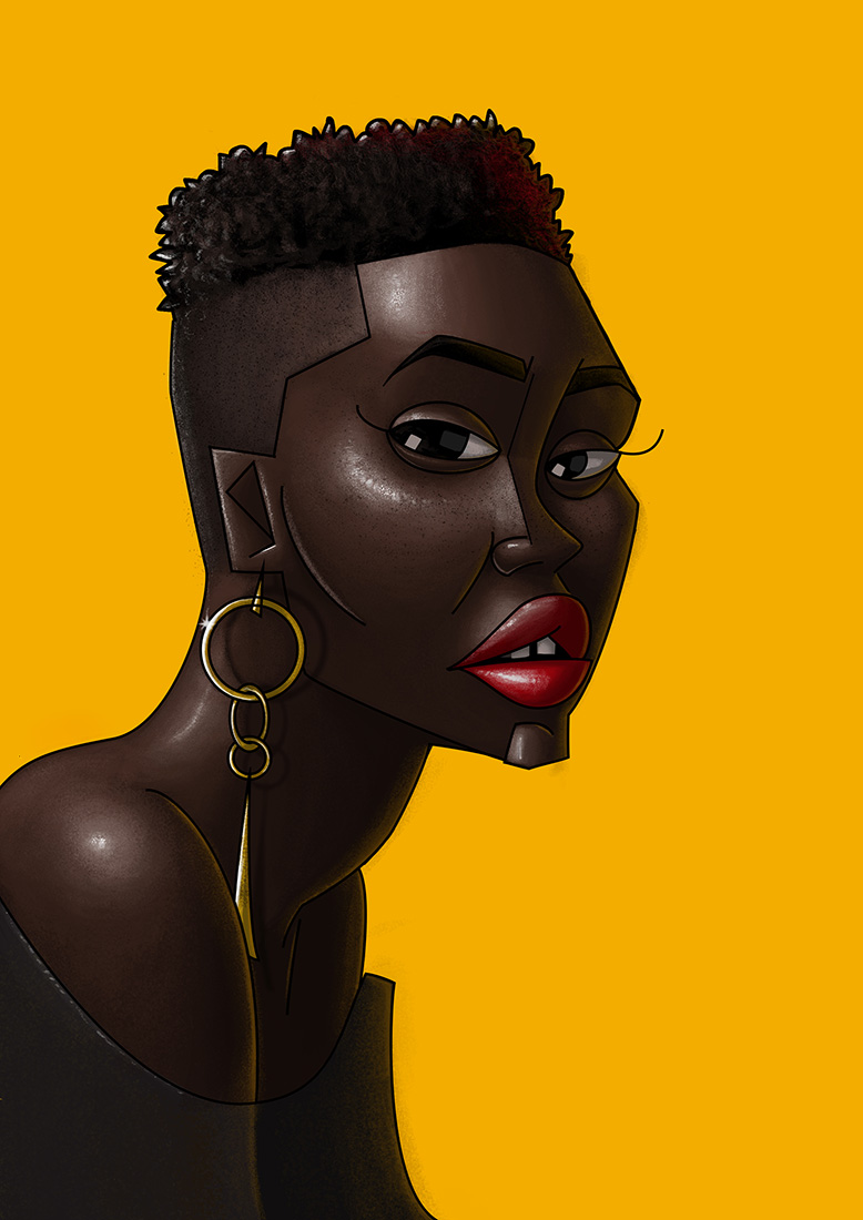 Fine art portrait of a beautiful African woman