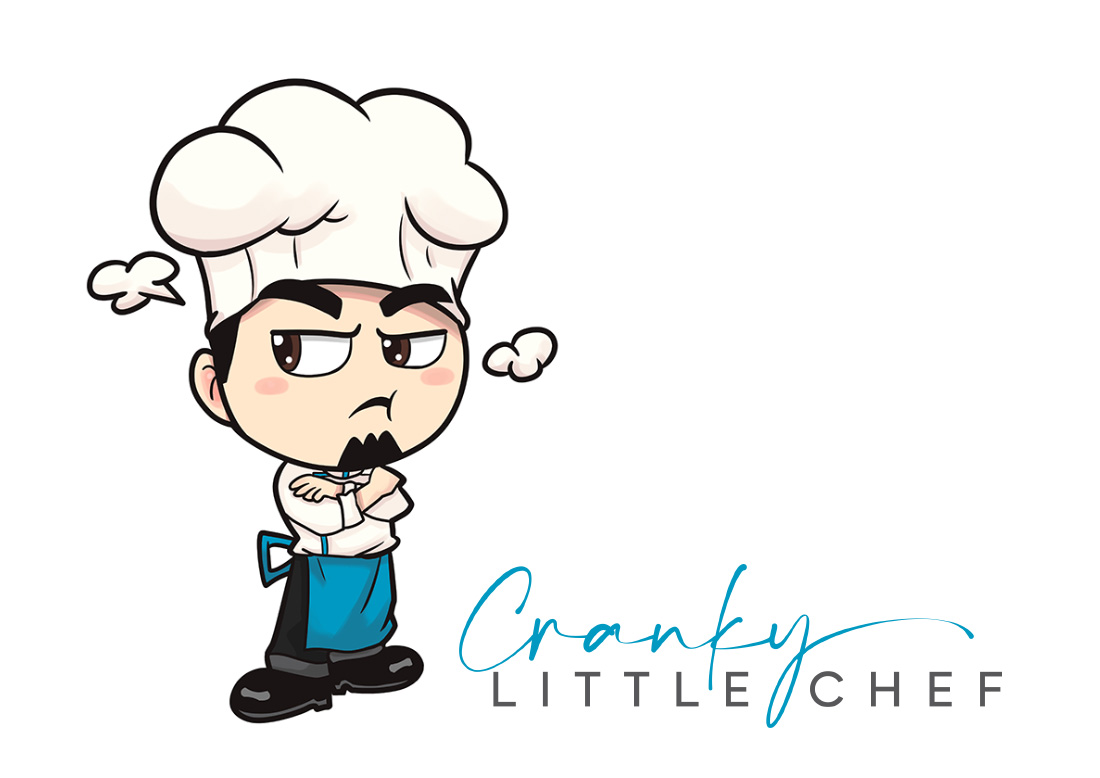 Cranky little chef logo design