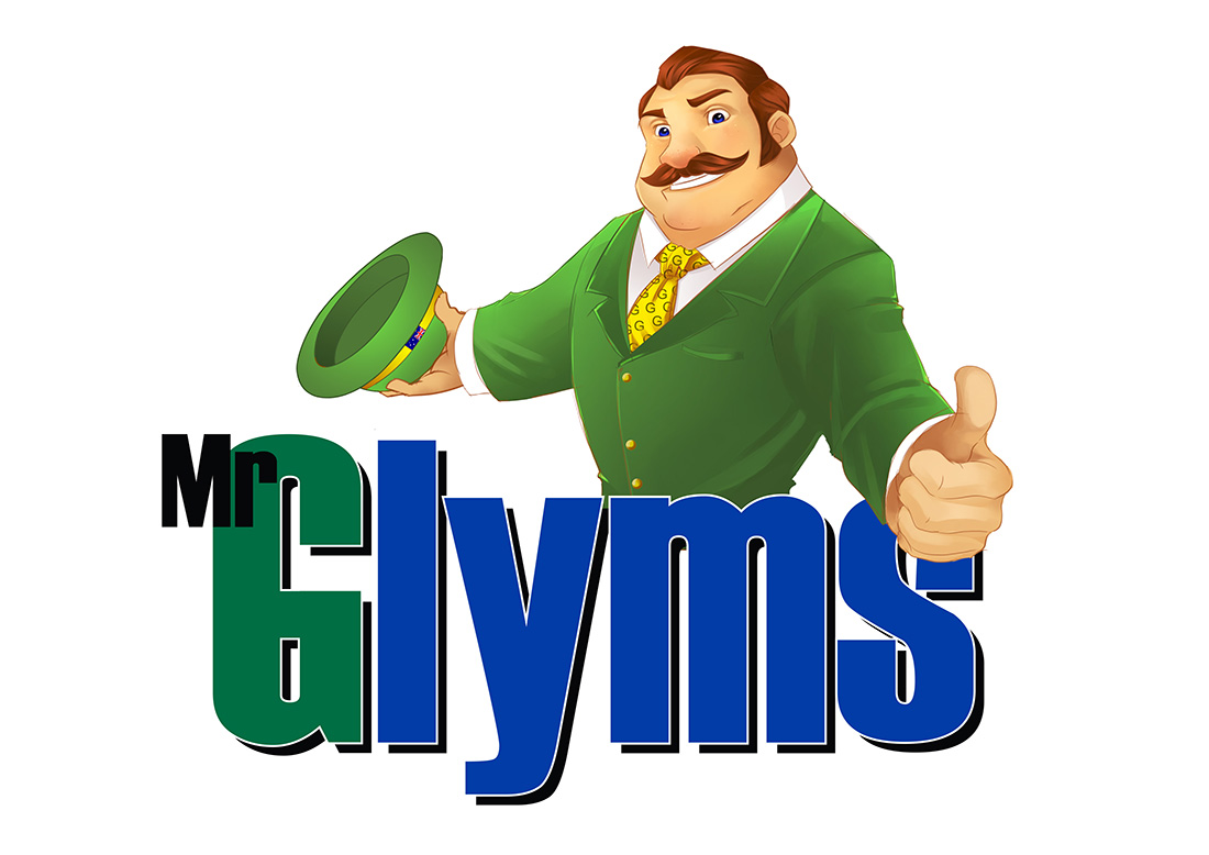 Mr Glyms logo design