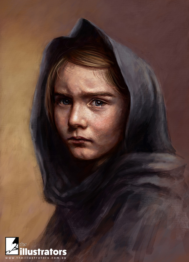 Painterly portrait of a boy