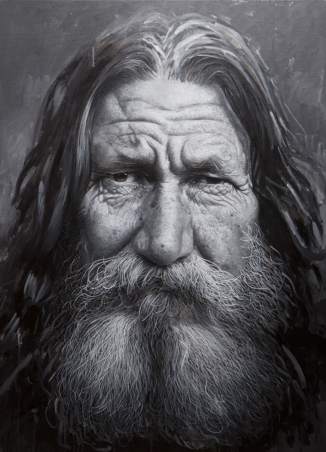 Portrait of old man with beard