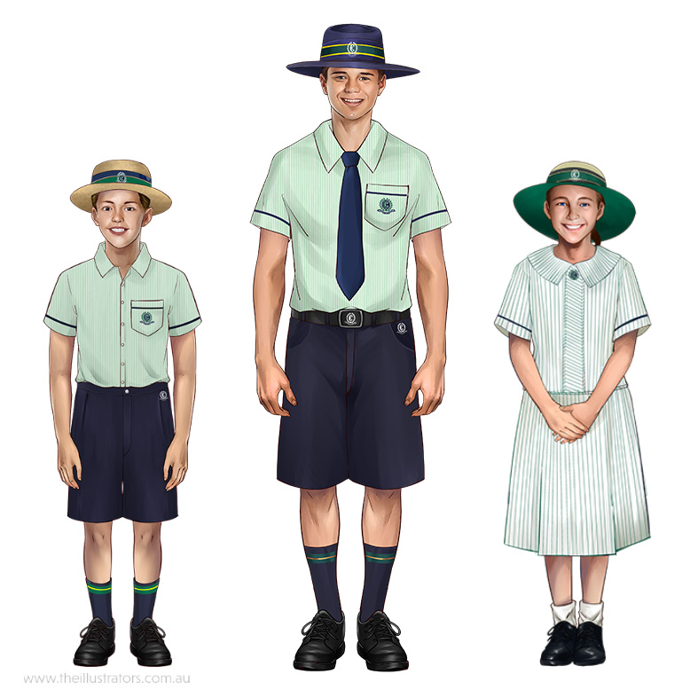 Clayfield College summer school uniforms